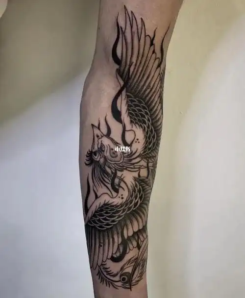 郑州纹身刺青  #紋身  #凤凰纹身  #暗黑纹身  #纹身手稿