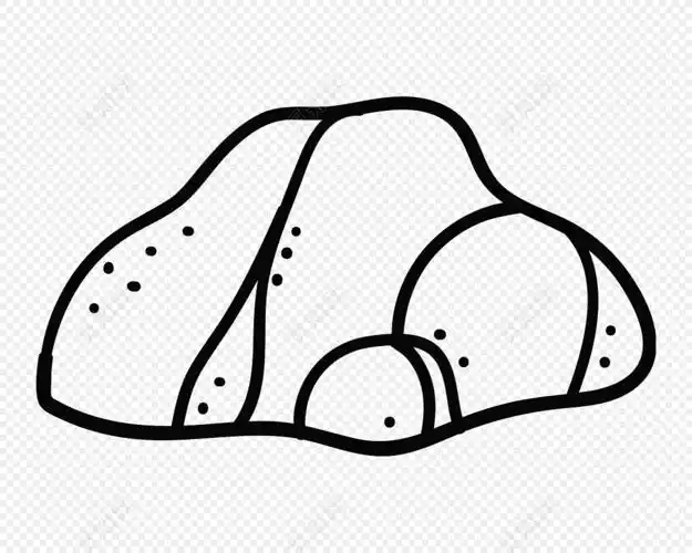 幼儿一块石头简笔画