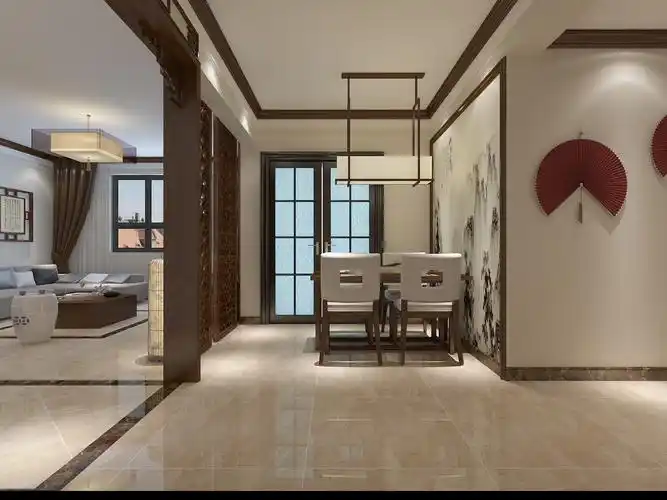 现代简约中国风的典范郑州农业厅家属院148平米素雅新中式装修效果图