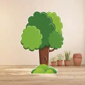 儿童情景舞台剧道具kt板卡通森林蘑菇房子大树花草丛山幼儿园儿童情景