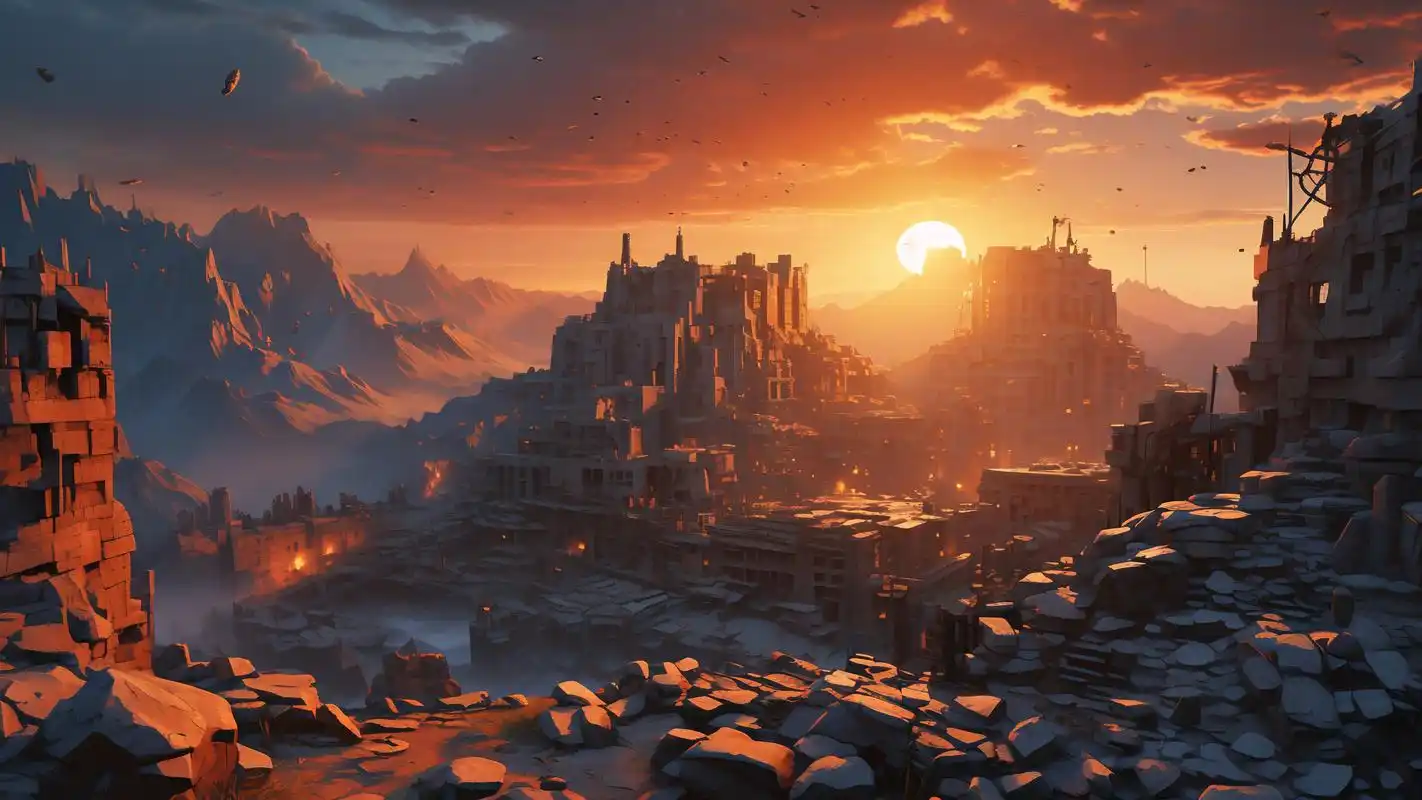 9615废墟中的压迫感壁纸9115 踏入这些废墟壁纸,仿佛能感受到