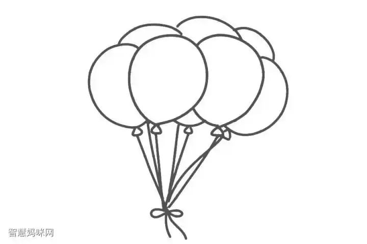 六一儿童节简笔画绘画素材漂亮的气球怎么画