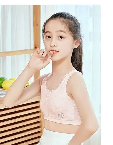 浪莎幸福狐狸同款文胸罩乳罩小背心女孩发育期初中生女