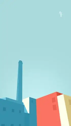 极简扁平手机壁纸——城市几何