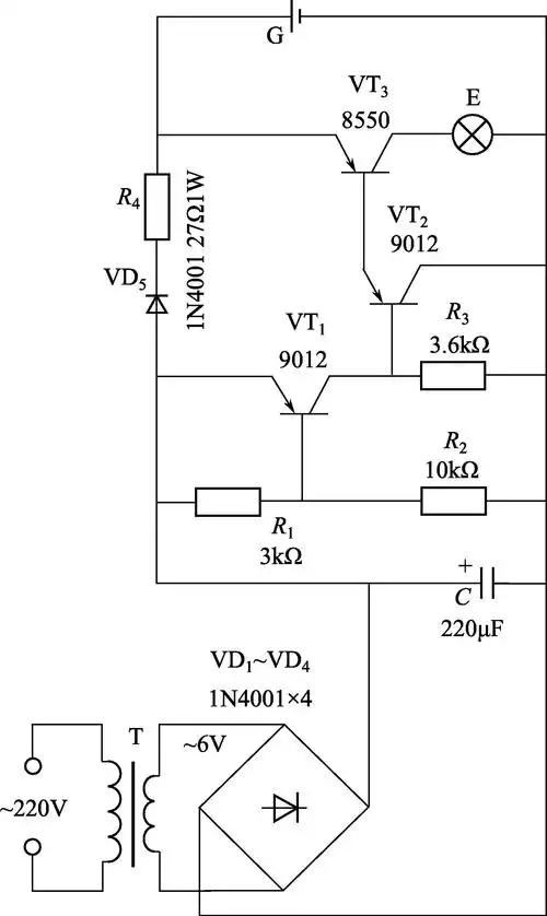 图1-21 消防应急照明灯接线图