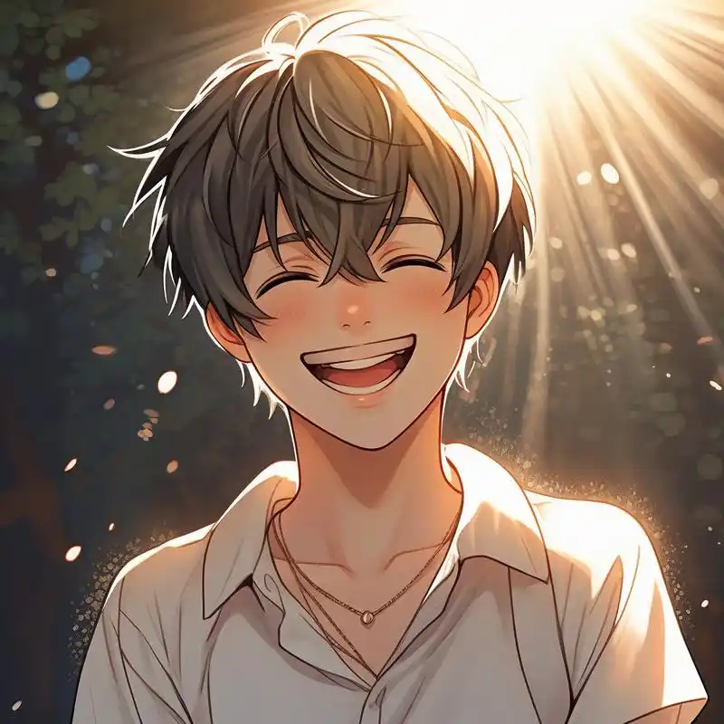 7715阳光男生治愈系头像90