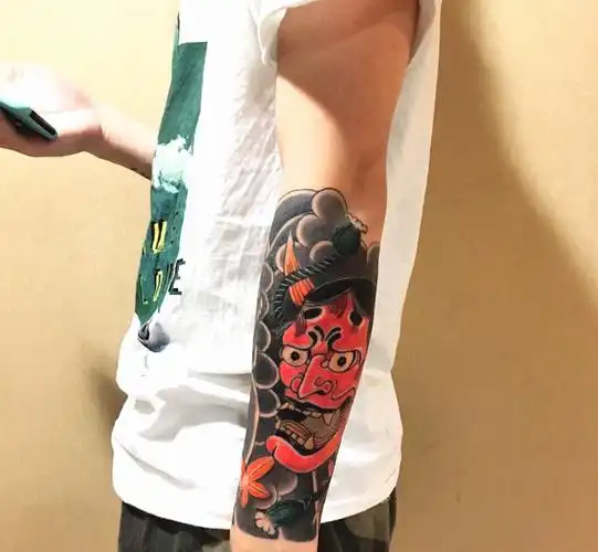 日式般若纹身图片_手臂纹身图案