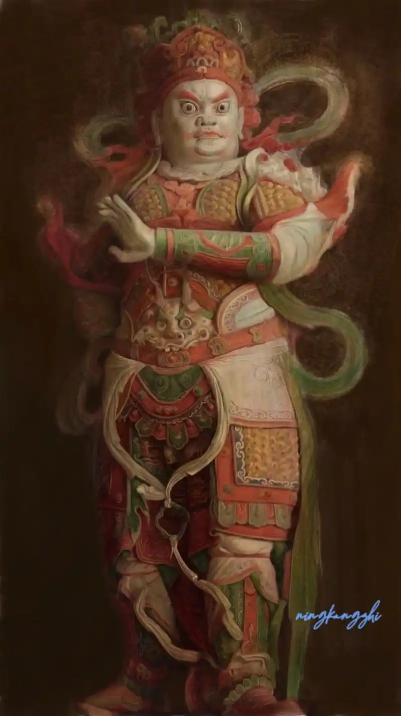 画张南方增长天王给你们辟辟邪.#图文伙伴计划 #创作灵感 # - 抖音