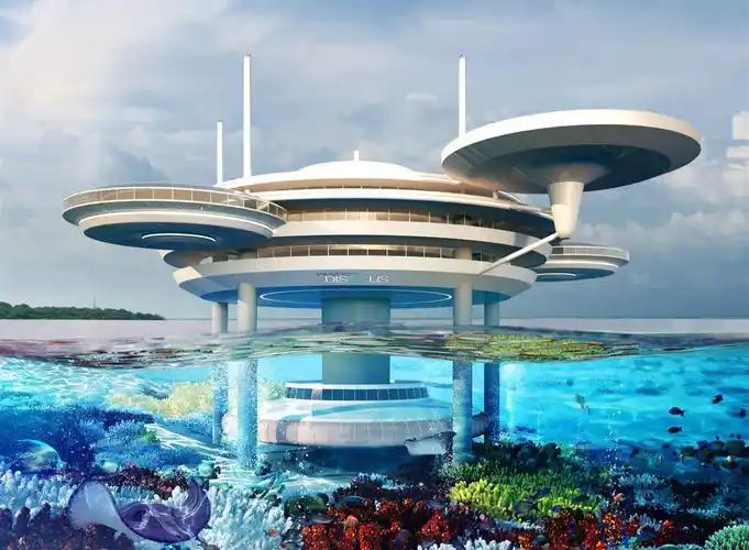 迪拜海底酒店位于阿拉伯海湾,由迪拜世界旗下的造船公司迪拜干船坞