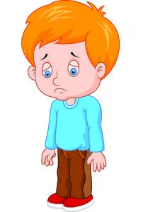 卡通伤心的男孩照片