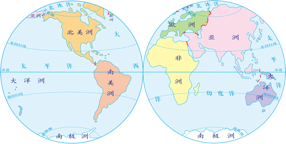 【推荐2】七大洲的分布