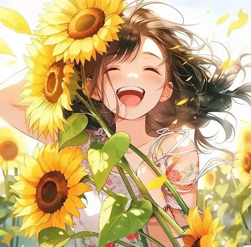 向阳而生.#治愈世界治愈你 #治愈系 #优质头像 #向日葵女 - 抖音