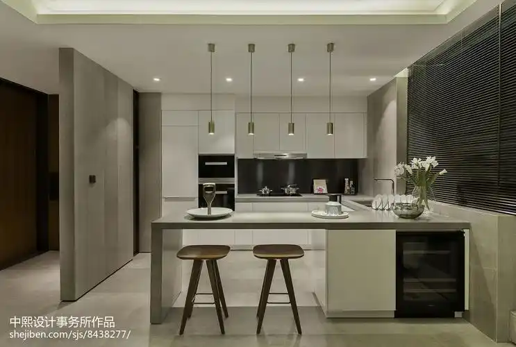 厨房餐厅现代简约360m05别墅豪宅设计图片赏析--土巴兔装修效果图