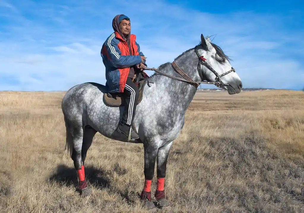 赛马.,2013 秋季.国家马术运动会在哈萨克斯坦 (baiga).铁米尔套镇.