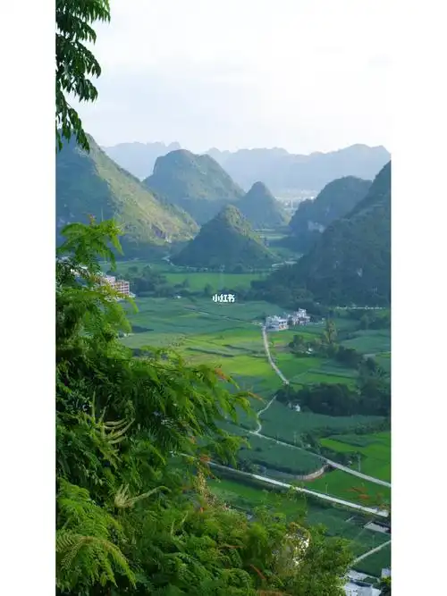 广西都安绿色的山谷与田野