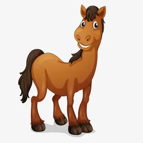 马的卡通图片大全可爱1一6年级画画图片大全很火的