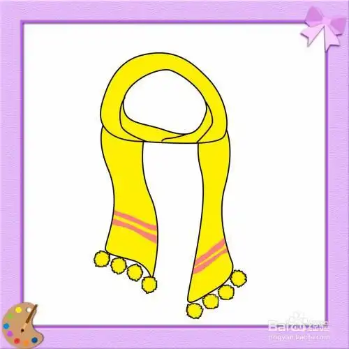 围巾的简笔画怎么画?