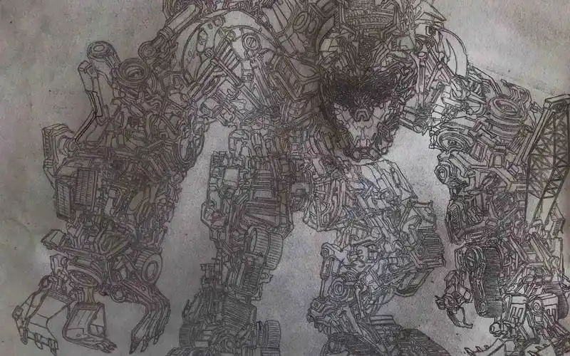 纯手绘变形金刚大力神(建议开到最高清不然看不清线条)
