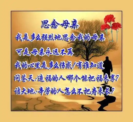 思念天堂的母亲