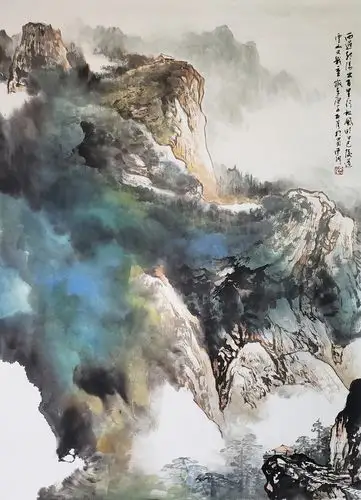 青绿山水画作品欣赏