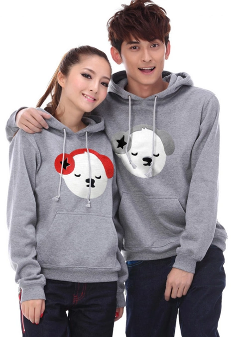 冬装新款情侣卫衣 幸福的小俩口卡通图案情侣装_情侣卫衣_情侣外套