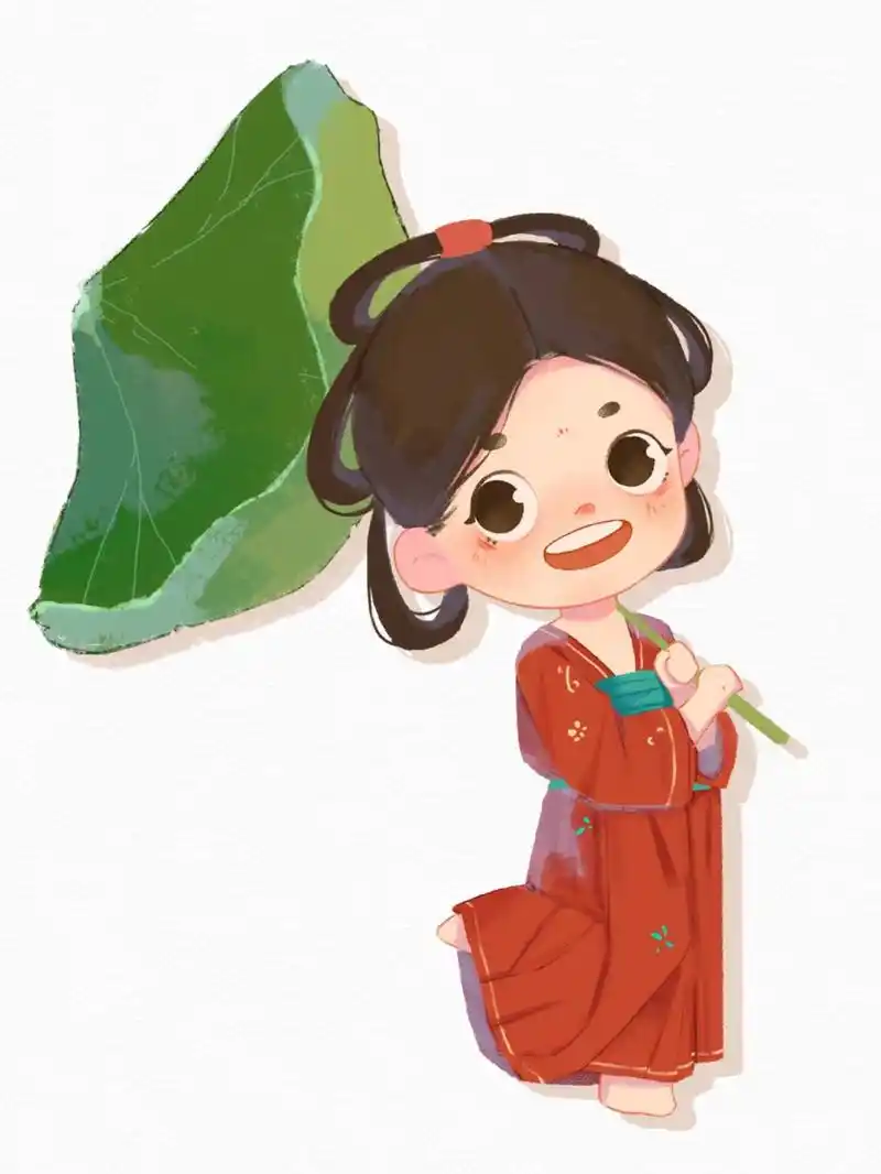 「今日有学插画」——q版古装小可爱