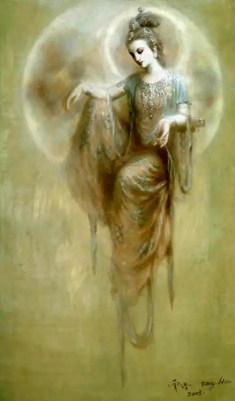 敦煌飞天 - 油画 - 当代书画名家网_国画家_油画家_书法家_艺术家