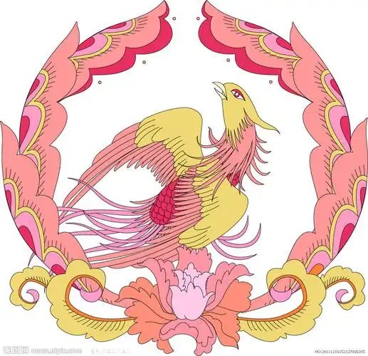 可爱的粉色凤凰图片