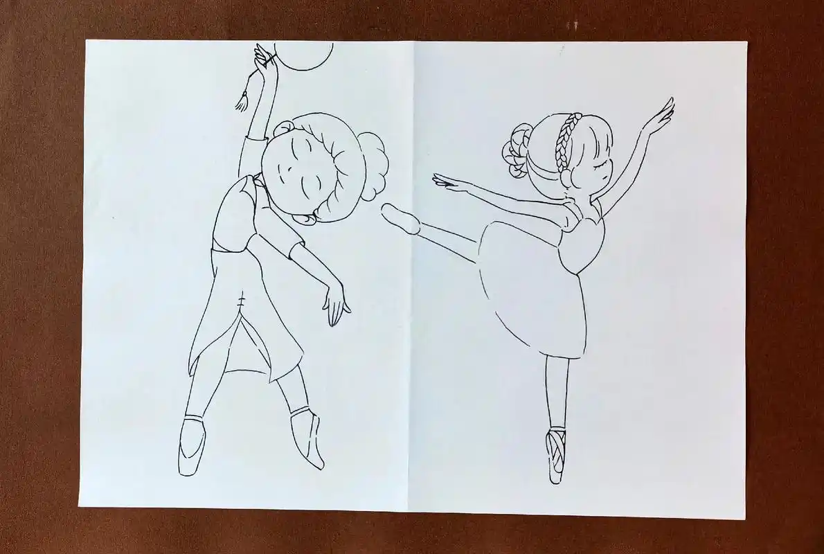 踮起脚尖跳舞简笔画#简笔画 #芭蕾舞女孩简笔画 #小女孩简笔 - 抖音