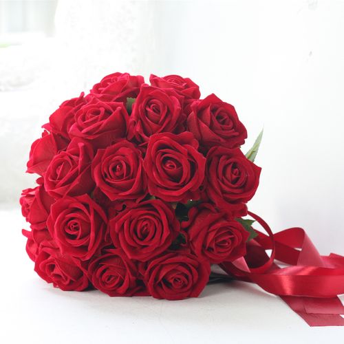 中式龙凤褂秀新娘结婚大红红色手捧花诗婚礼新娘手捧花