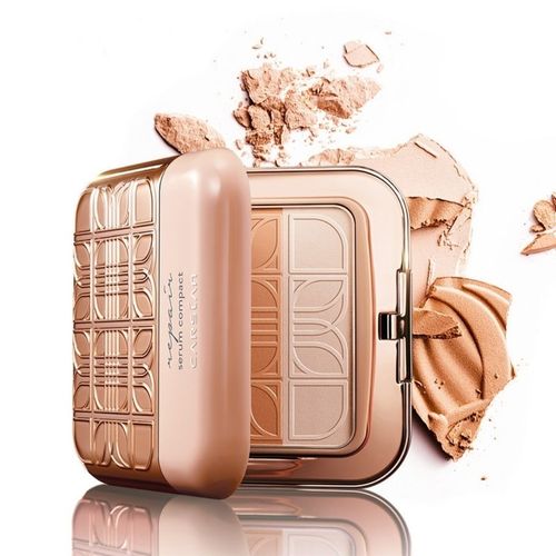 卡姿兰高定奢养精华粉饼12.5g遮瑕定妆双色高光底妆粉饼玫瑰精油