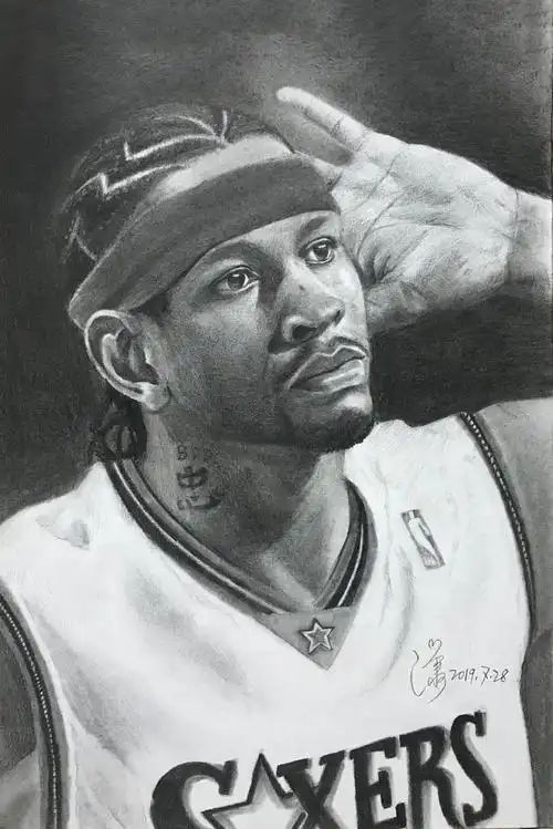 人像素描——艾弗森