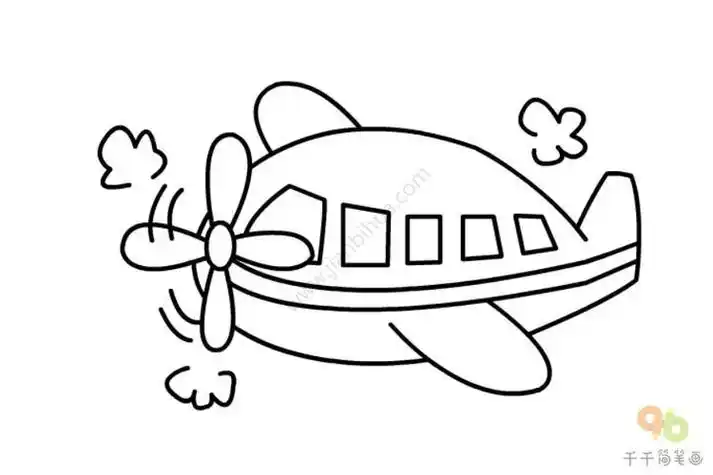 小飞机简笔画怎么画交通工具简笔画