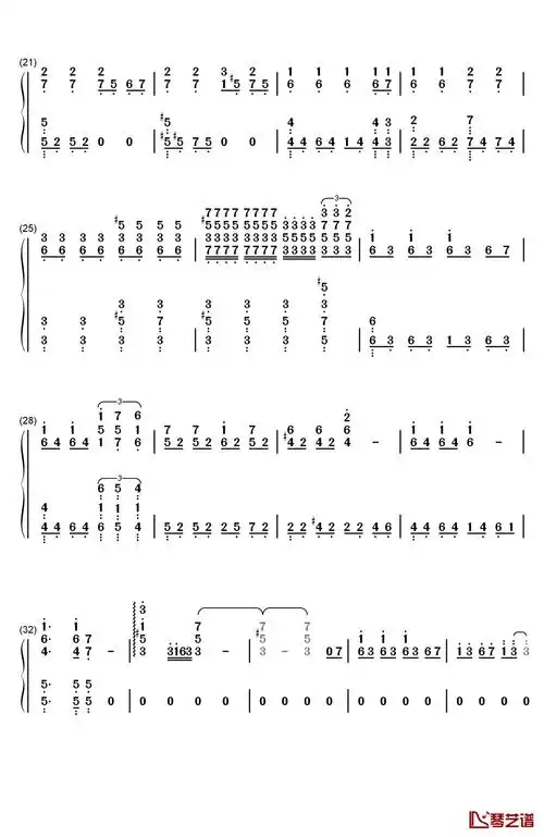 shes gone钢琴简谱-数字双手-steelheart2