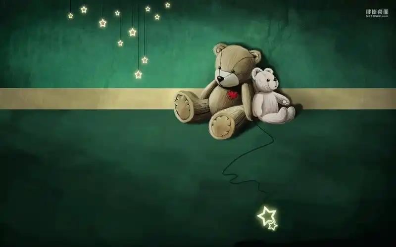 玩具熊的星空壁纸_可爱壁纸_墨鱼部落格
