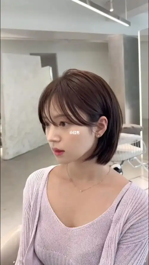 清新减龄的韩系挂耳短发超级温柔