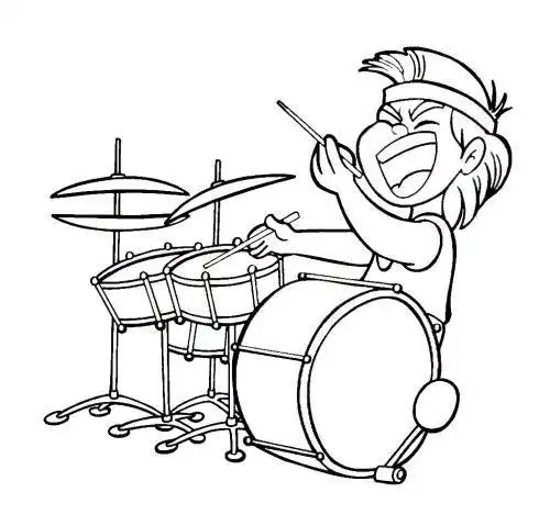 简单的架子鼓简笔画