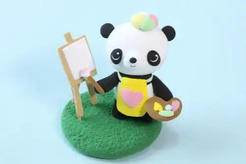 超轻粘土教程图解熊猫画家