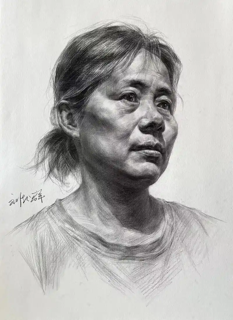 「百度专访」名家风采——刘超群 · 素描头像半身像作品鉴赏