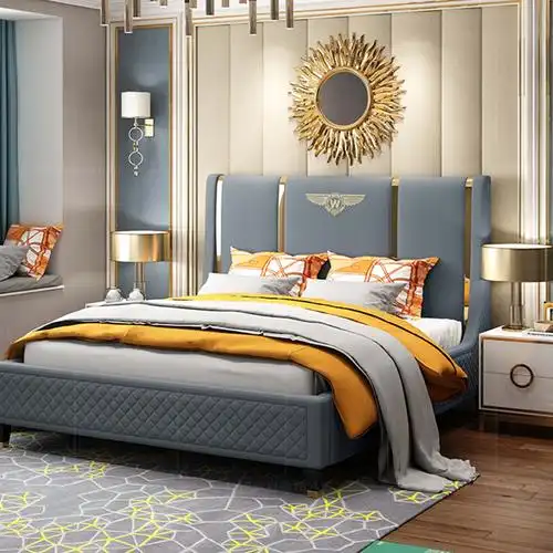 8米皮床网红床情侣大床1.5米成人意式极简床