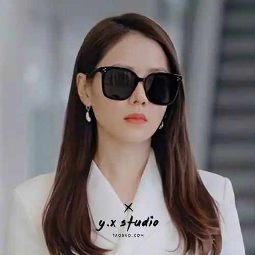 2020防紫外线三点网红墨镜爱的迫降孙艺珍明星方形太阳眼镜