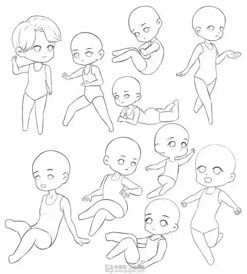 日系厚涂之q版人体动态练习