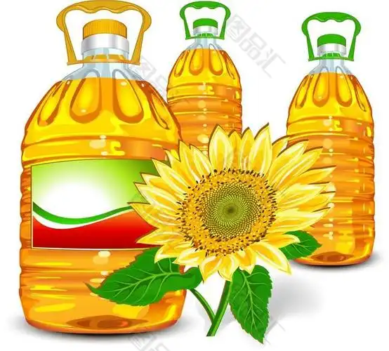 三瓶食用油手绘