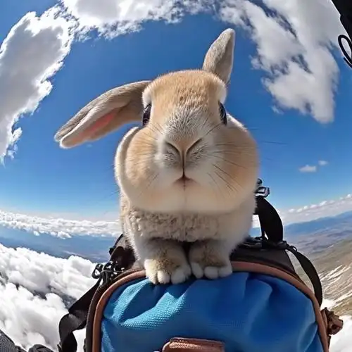 2023高清毛茸茸萌兔微信头像