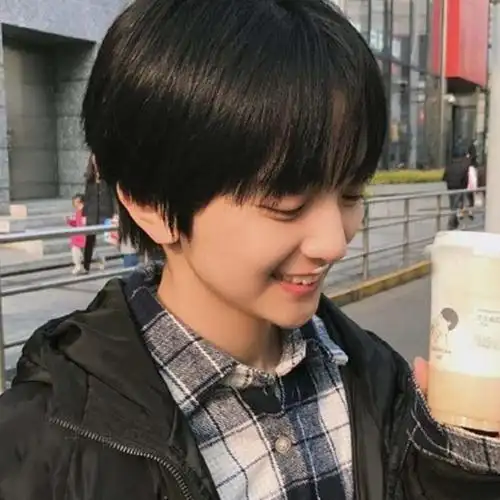 一折女生假发短发韩版帅气