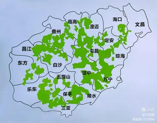 (海南行政区域图)