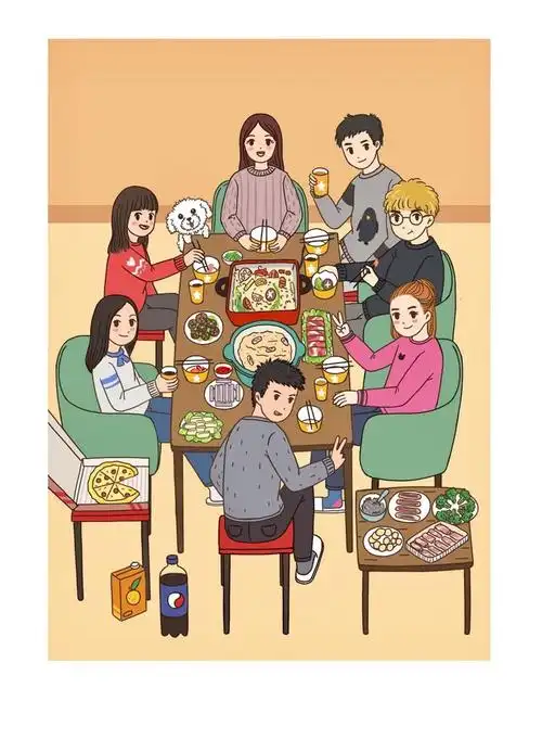聚餐～ | 此yy非彼yy - 原创作品 - 涂鸦王国插画