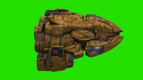 绿屏抠像变形金刚汽车人飞船视频素材