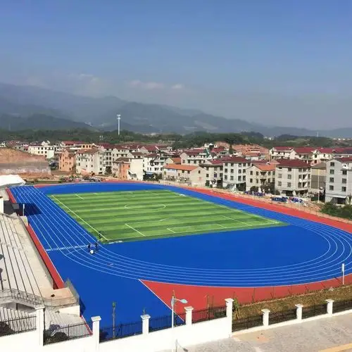 四川中海共创体育设施工程蓝色操场跑道复合型塑胶跑道塑胶跑道