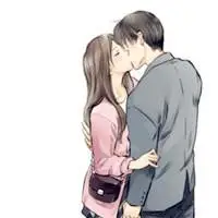 真的太幸福了甜蜜接吻情侣头像